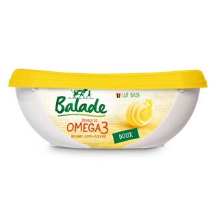 Balade | Omega 3 | A tartiner | Beurre demi-écrémé | Doux 250 gr