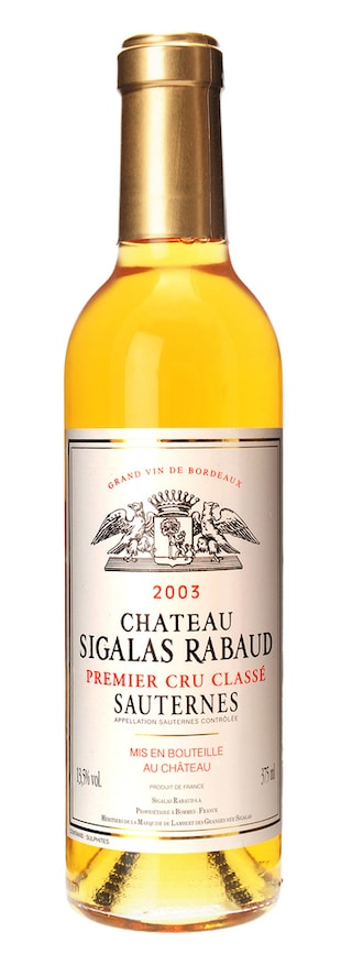 France - Frankrijk | Bordeaux Sauternes | Sigalas Rabaux Holze Kiste 2003 Wit 
