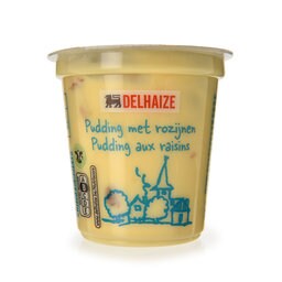 Delhaize | Pudding | Vanille-Raisins | 2+1 gratuit 
