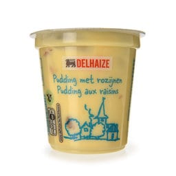 Delhaize | Pudding | Vanille-Rozijnen | 2+1 gratis 