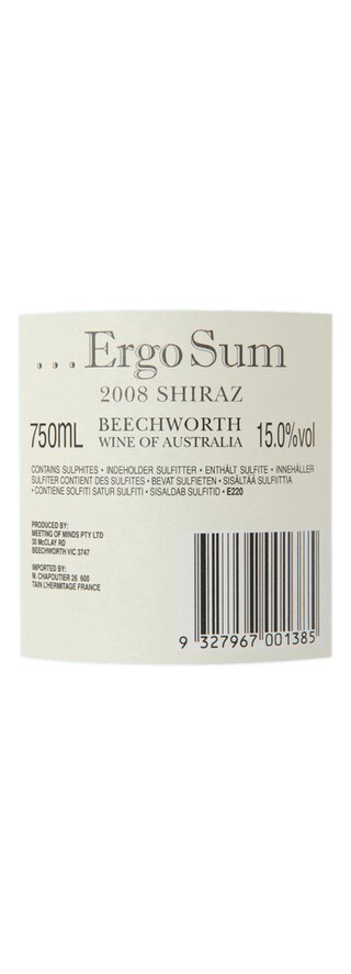 Australia | Victoria | Ergo Sum 2008 | Rood 75 cl