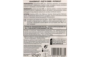 Delhaize | Filet de dinde 125 gr