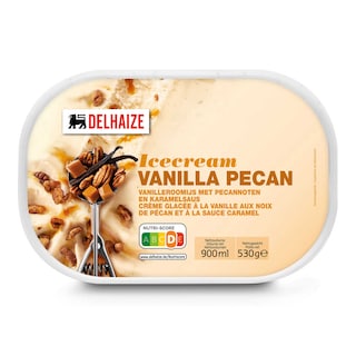Delhaize | CREME GLACEE | VANILLE | SAUCE CARAMEL | PECAN 