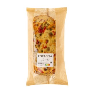 Delhaize | Focaccia poivron&olive 