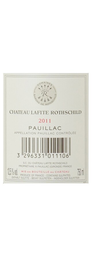 France - Frankrijk | Bordeaux - Pauillac | Château Lafite Rotschild 2011 