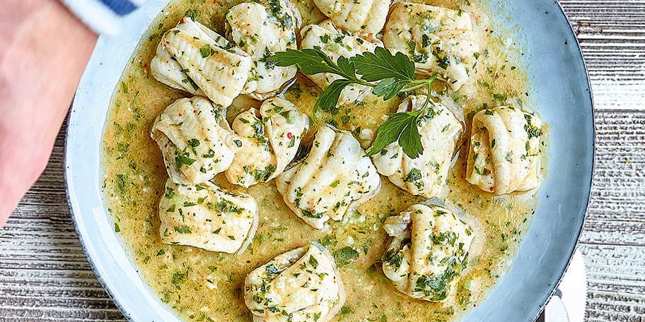 Tongfilets met look en peterselie