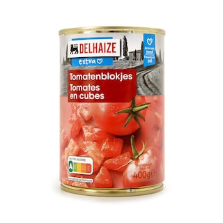 Delhaize | Tomaten | Gepeld | Blokjes 