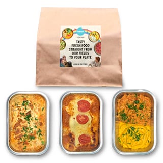 Foodmaker | Vedgebag | 3 plats | Moussaka | Lasagne Bolognaise | Boeuf Stroganoff 