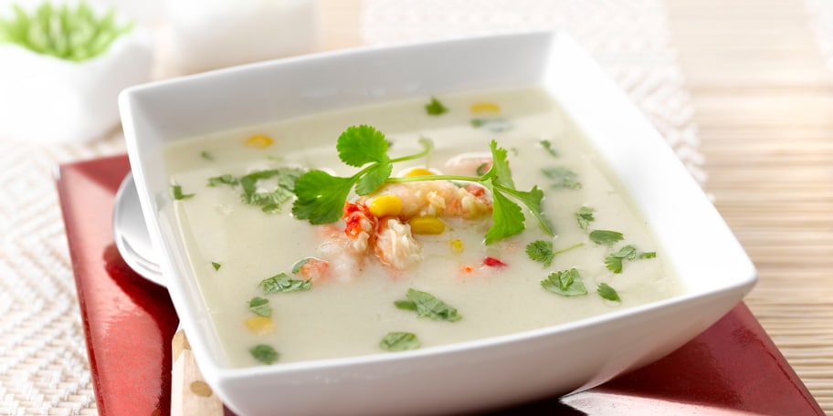 Soupe au crabe et au maïs