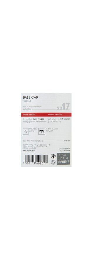 Afrique du Sud - Zuid-Afrika | Western Cape | Baie Cap Pinotage Rouge 