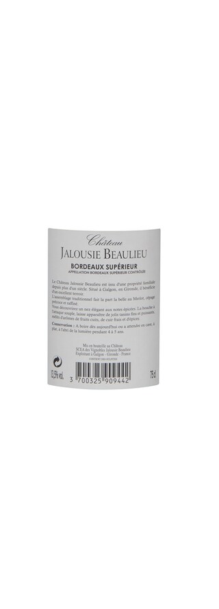 France - Frankrijk | Bordeaux - Bordeaux Supérieur | Château Jalousie Beaulieu 2015 Rouge 