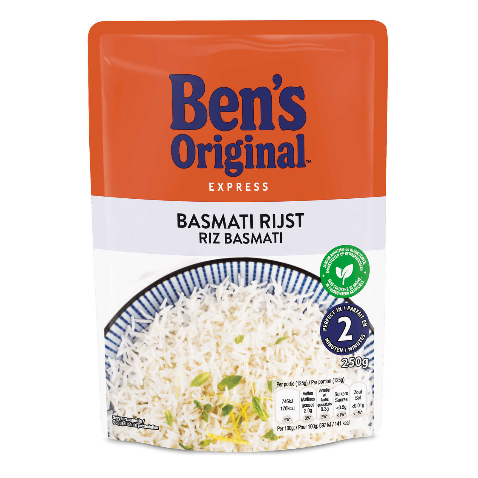 Ben's Original, Riz, Précuit, Basmati, 2 min, 250 gr