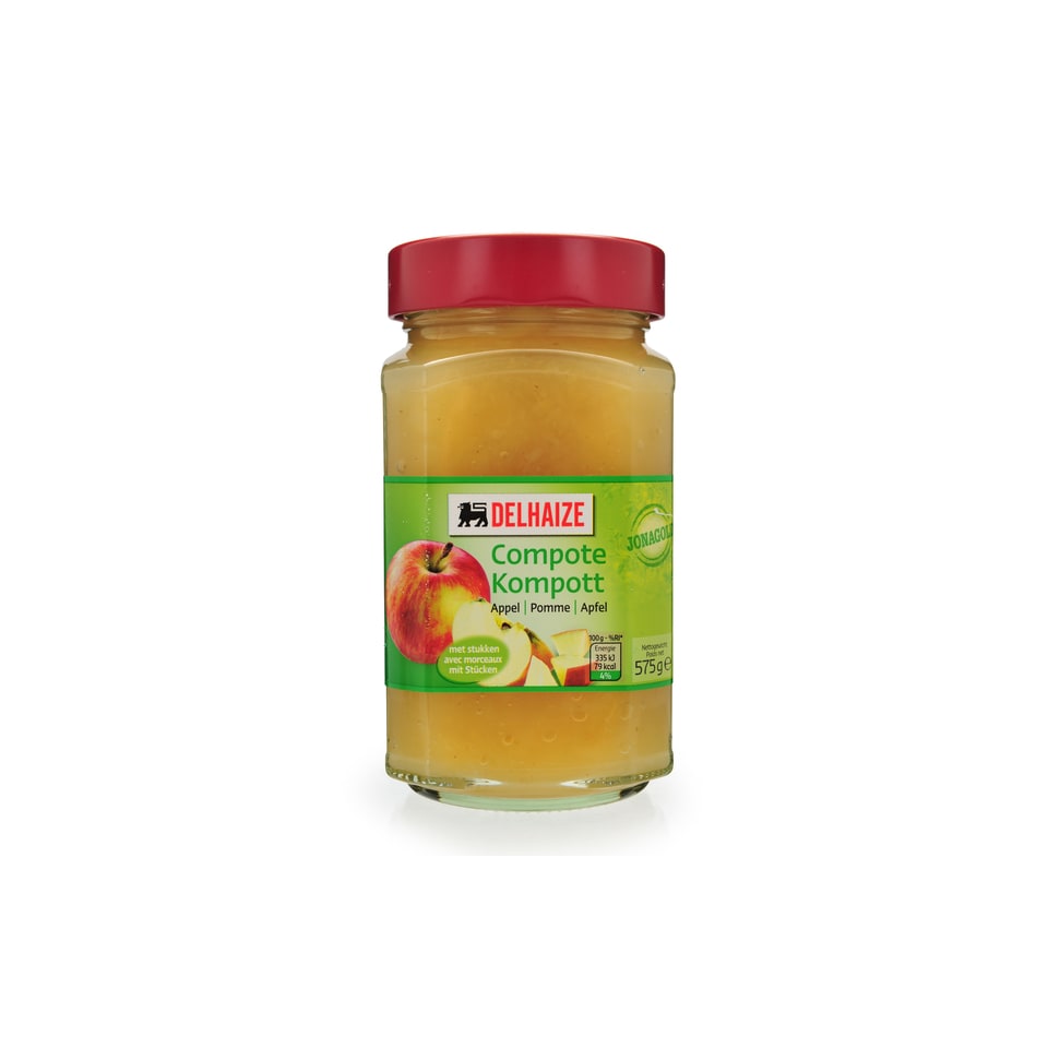 Delhaize Compote Pommes Morceaux Bocal 575 gr Delhaize