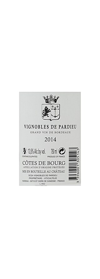 FR BORDEAUX CD BOURG | Bordeaux - Côte de Bourg | Château Nodeau 14 Rood 
