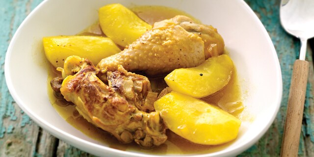Cocotte de volaille fermière aux pommes