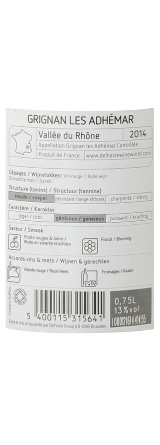 France - Frankrijk | Rhône - Grignan Les Adhémar AC | Grignan Les Adhémar Rouge 
