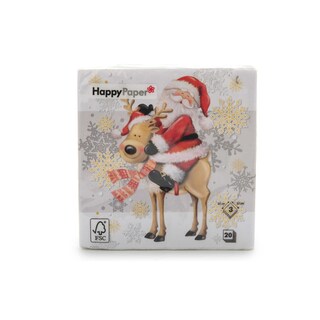 Happy Paper | Serviettes | Funny Xmas | 33cm 
