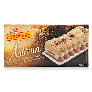 Ijsboerke | Roomijstaart | Vanille/chocolade/mokka +caramel-saus 