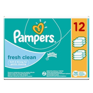 Pampers | Fresh Clean | Baby doekjes | Vulling | 8+4 gr 