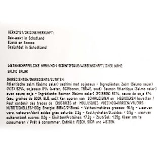 Delhaize | Sashimi van zalm | Schotse | Kant en klaar 
