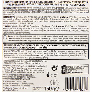 Delhaize | Lyonse Worst met Pistache 
