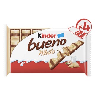 Kinder | Bueno White | Witte chocolade | Reep | Melk-hazelnoot 156 gr