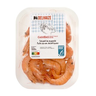 Delhaize | Gekookte Garnalen  300g 