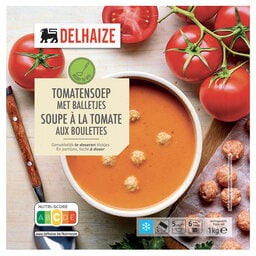Delhaize | Soep | Tomaat | Balletjes 