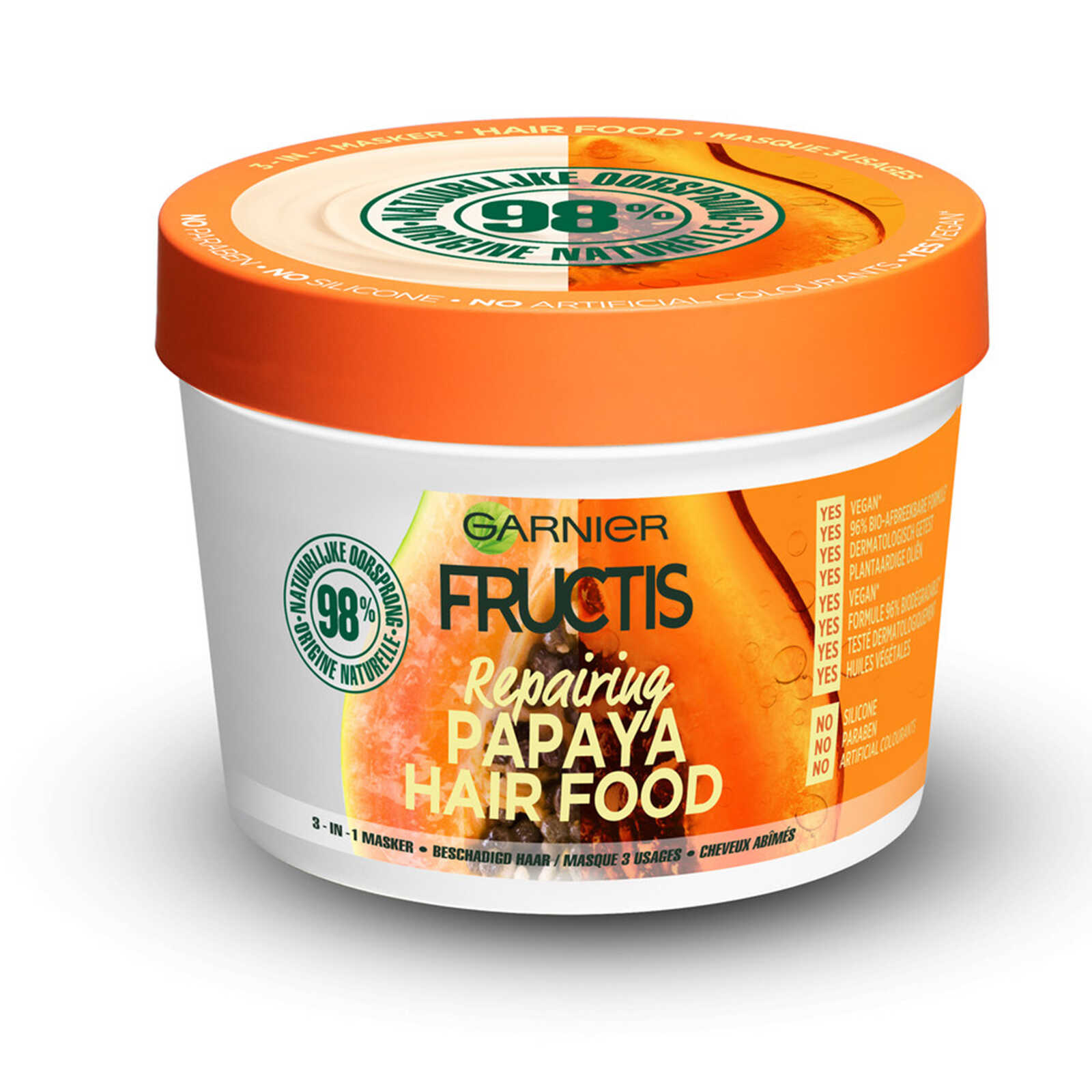 Fructis Hair Food Papaye Mask 390ml 39 cl Delhaize