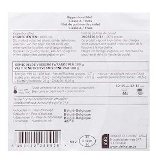 Delhaize | Filet de poitrine | Poulet 