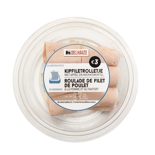 Delhaize | roulade de filet de poulet à la pomme et au raifort 