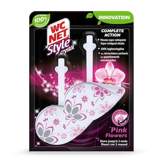 WC Net | Toilet blokjes | Style | Pink flowers | 2de 1/2 Prijs 