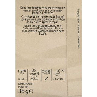 Delhaize | Bio | Tisane | Ventre plat | Sachets | Bio 20 x 1,8 gr