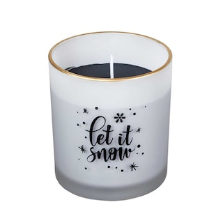 Spaas | Kaars in glas | Let it snow | zwart 
