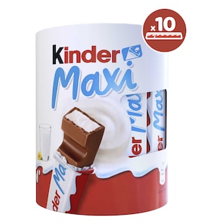 Kinder | Maxi | Chocolat | Barre | Lait | 10 pcs 