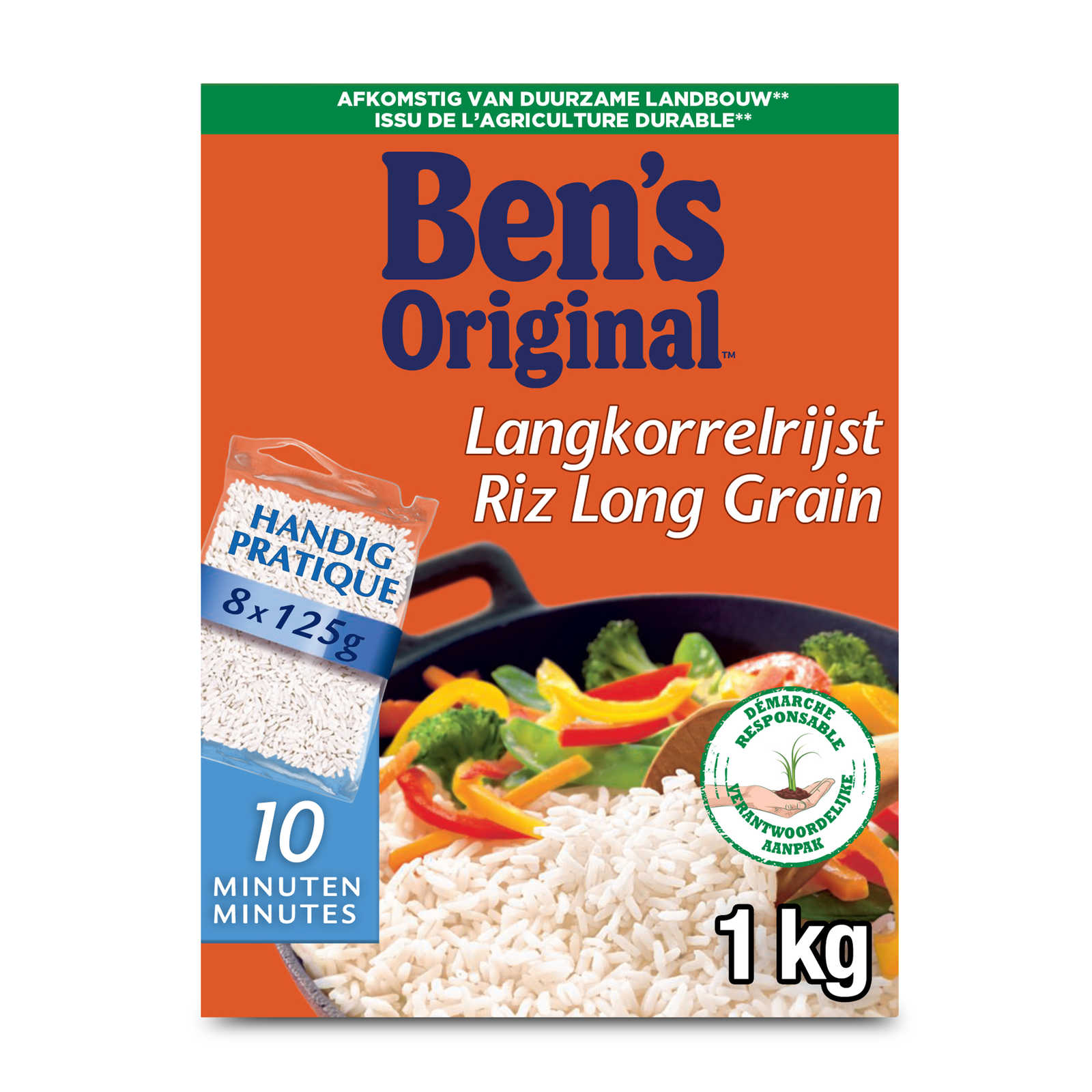 Ben's Original | Riz | Grain long | 10 min | 8 x 125 gr | Delhaize