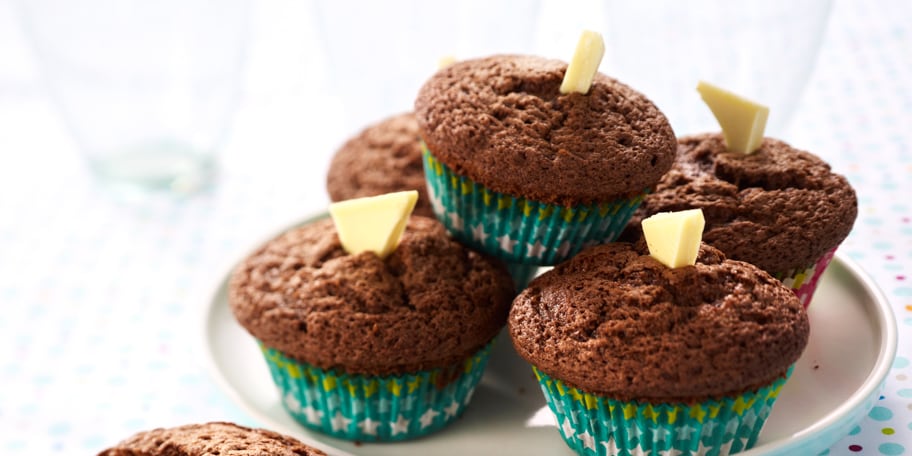 Muffins met twee soorten chocolade