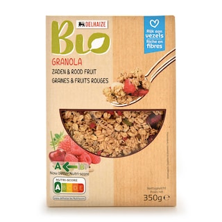 Delhaize | Bio | Muesli | Crunchy | Graines & Fruits rouges | Bio 