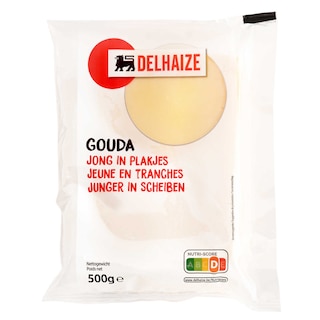 Delhaize | Fromage | Gouda | Jeune | Tranches 
