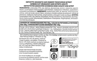 Delhaize | Jambon dégraissé | Sans nitrite 125 gr