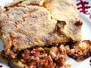 Moussaka met aubergines