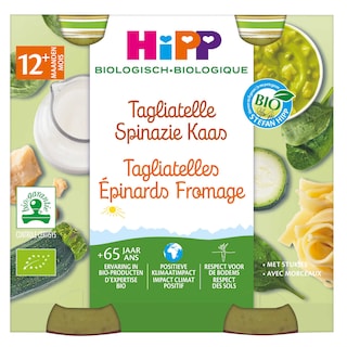 Hipp | Maaltijd | Tagliatelle Spinazie | 12M | Bio 