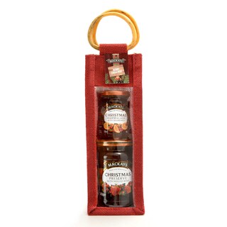 Mackays | Jute tas | Kerstmis | Rood 