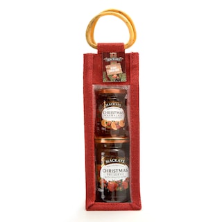 Mackays | Jute tas | Kerstmis | Rood 