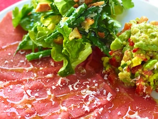 Carpaccio de bœuf au guacamole