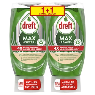 Dreft | Afwasmiddel | HDW | Max Power | Origineel | 2x370ml | Promopack 1+1 
