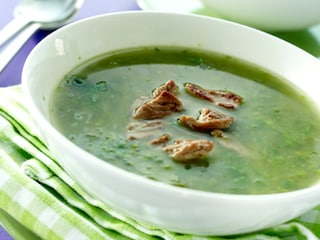 Potage vert à l’émincé de bœuf