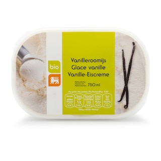 Delhaize | Bio | 750ml Vanille roomijs | Vanille | Bio 