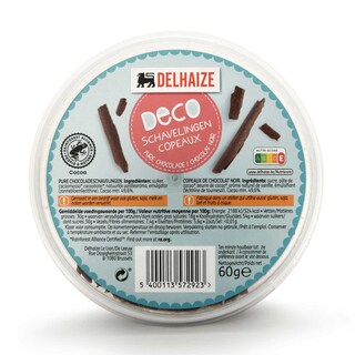 Delhaize | Chocolade | Puur | Schilfers 60 gr