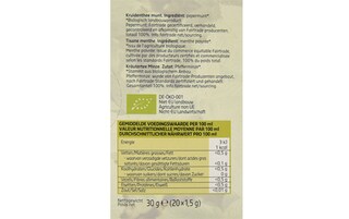 Delhaize | Bio | Kruidenthee | Munt | Zakjes | Fairtrade|Bio 20 x 1,5 gr